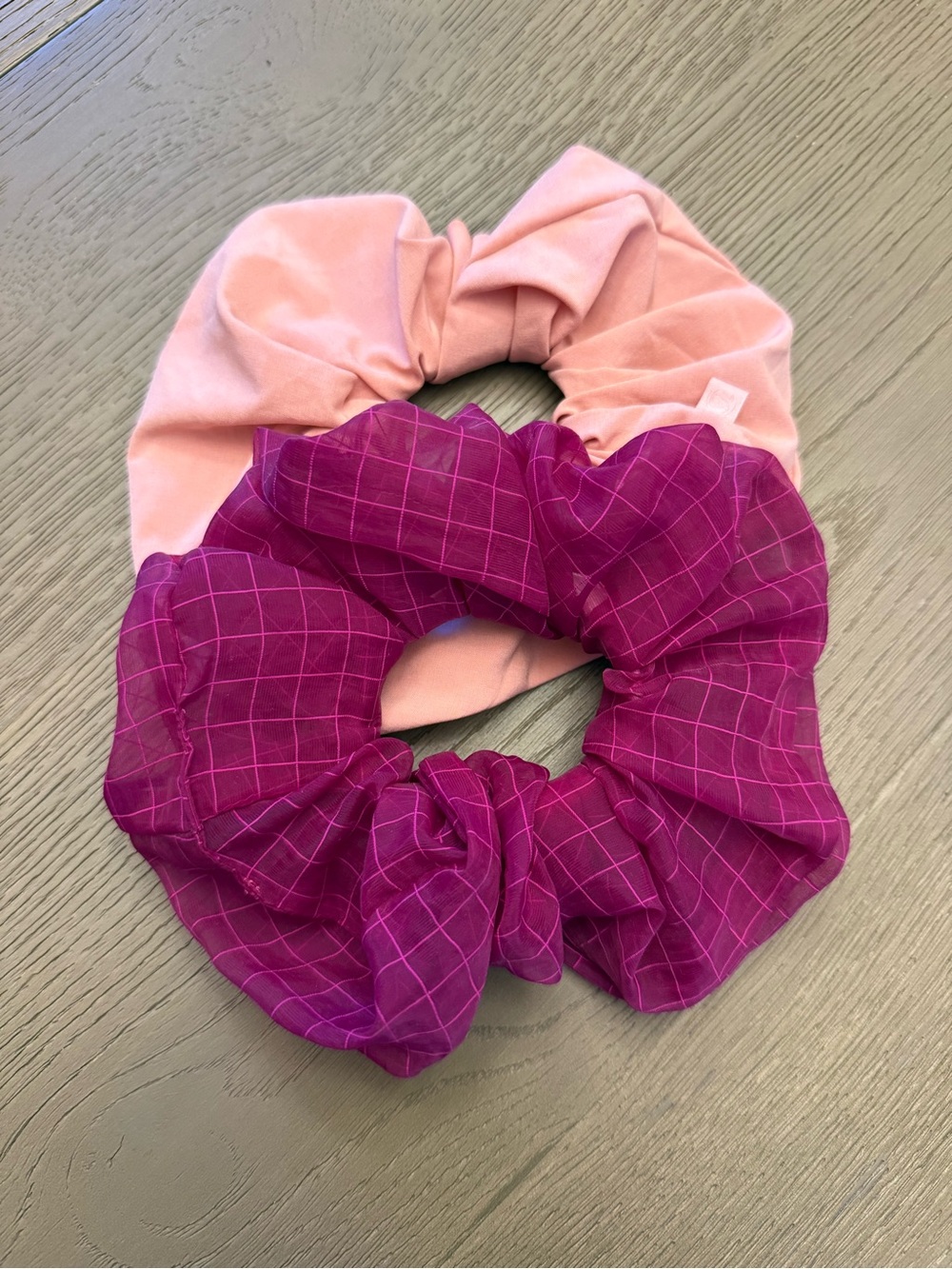 lululemon athletica Pink and Magenta scrunchies